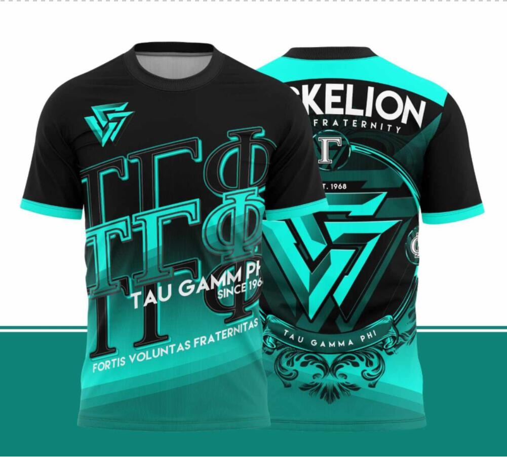 Tau Gamma Phi Triskelion Frat Shirt 56th Anniversary Full Sublimation ...