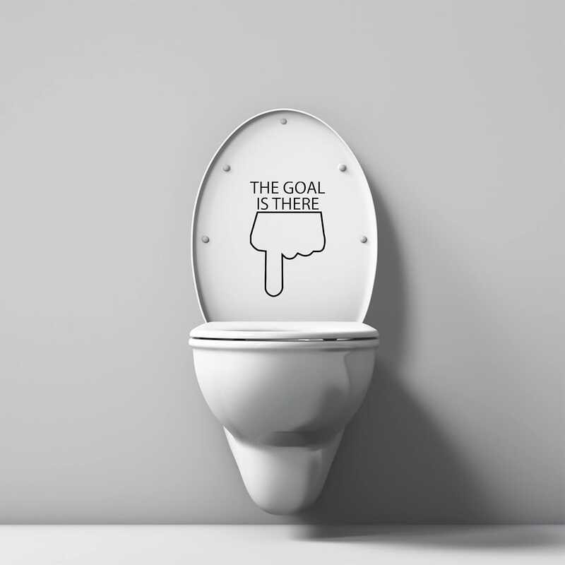 Funny Lid Sticker with Finger and Phrase The Goal is There Vinyl ...