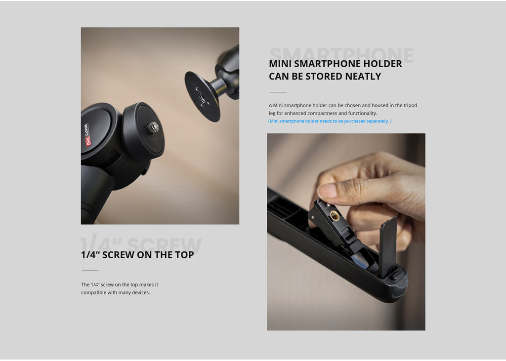 PGYTECH MANTISPOD 2.0 Tripod Only Mini Camera & Cell Phone Vlogging ...