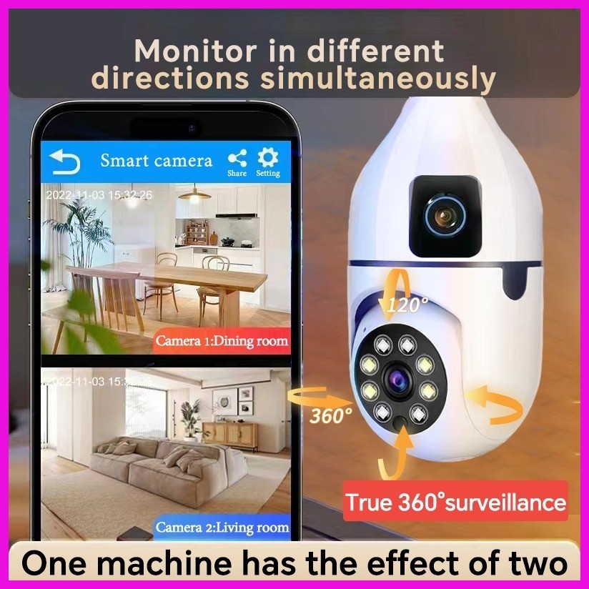 ♨ ☾ HUAWEI V380 PRO CCTV Camera NO WIFI Needed 16MP HD Dual Lens ...