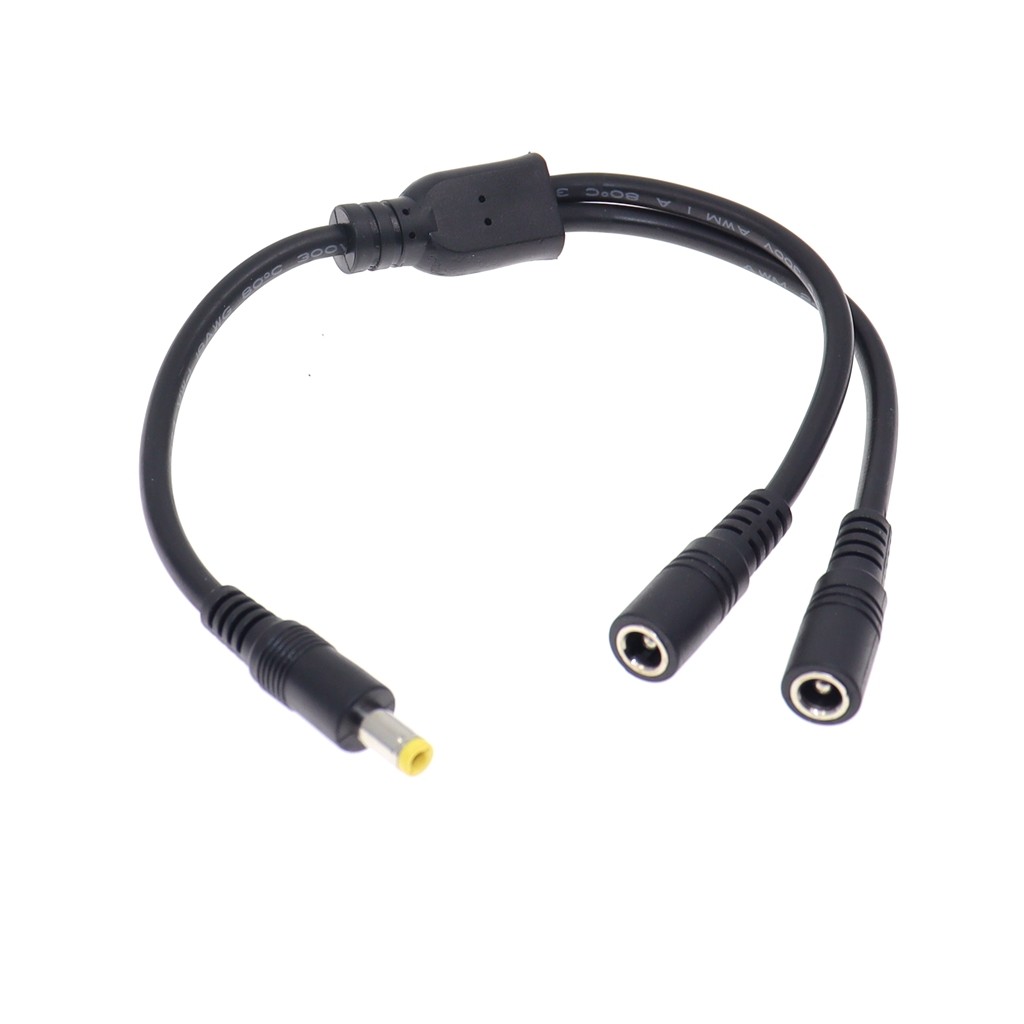 18AWG DC 5.5mm*2.5mm 5.5*2.1mm Power 2 Female to 1 Male Way Splitter ...