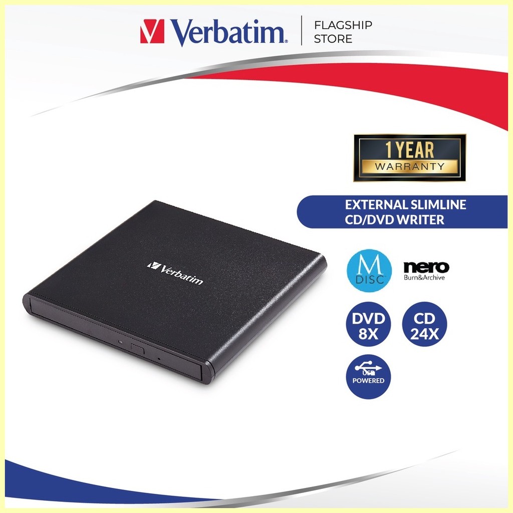 ♂ ∏ ♞,♘,♙Verbatim CDR-98938 Slim External CD/DVD Writer Compact ...