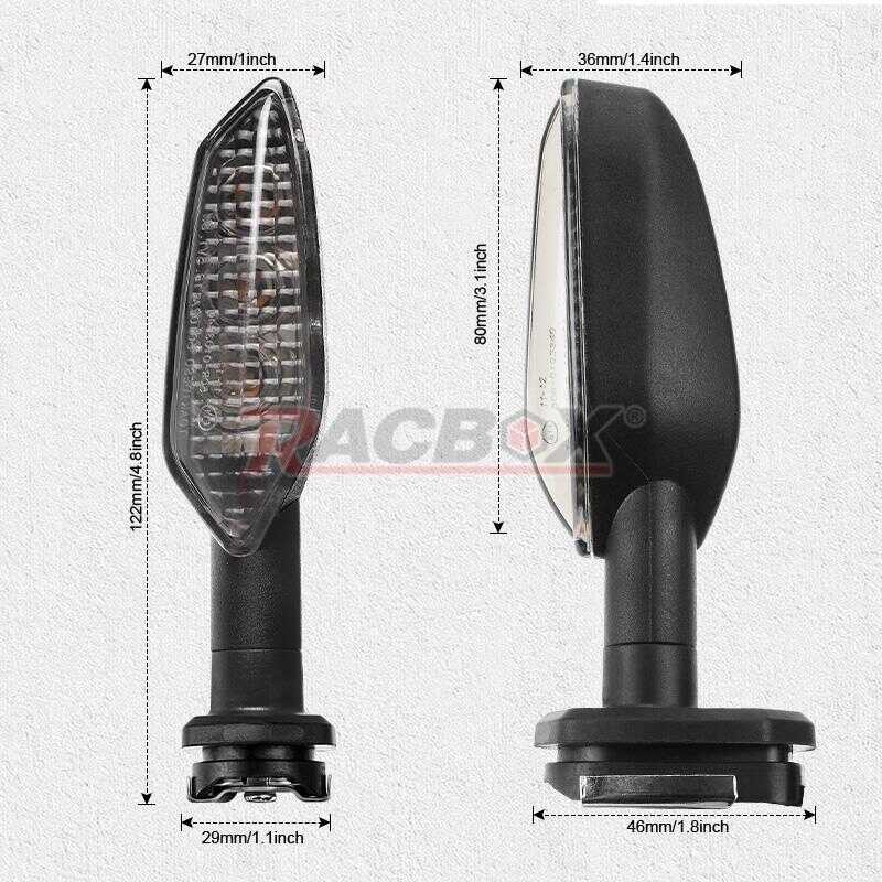 Cnonee1 2Pcs Motorcycle Turn Signal Lights 12V Indicator