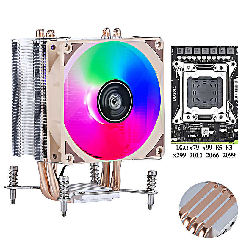 Radiator 3 91 4 Heat Pipe Air-Cooled CPU Coog Fan Efficient Cooler ...