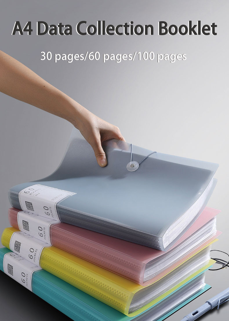 A4 Transparent File Bag Folder Test Paper Data Book collection storage ...