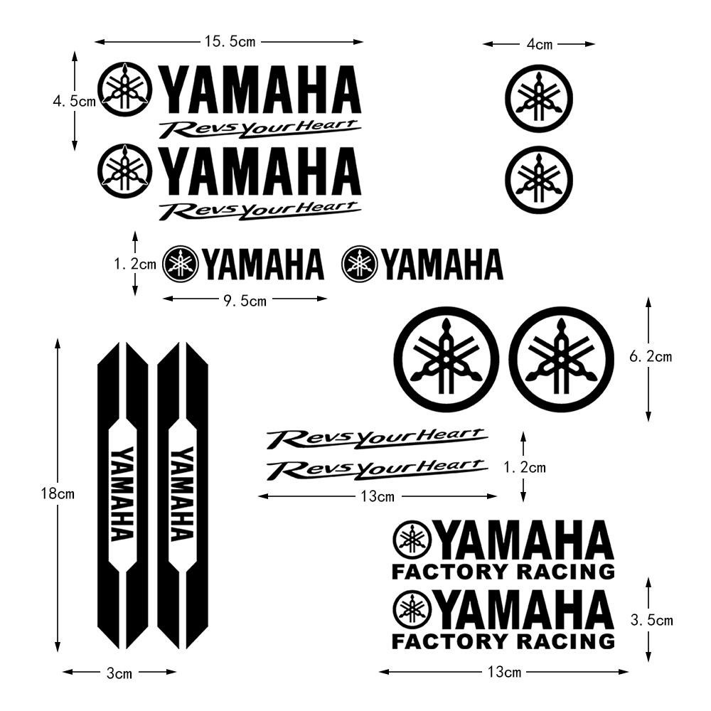 For YAMAHA SNIPER Mags Reflective Stickers 17 Inch Motorcycle Wheel Hub ...