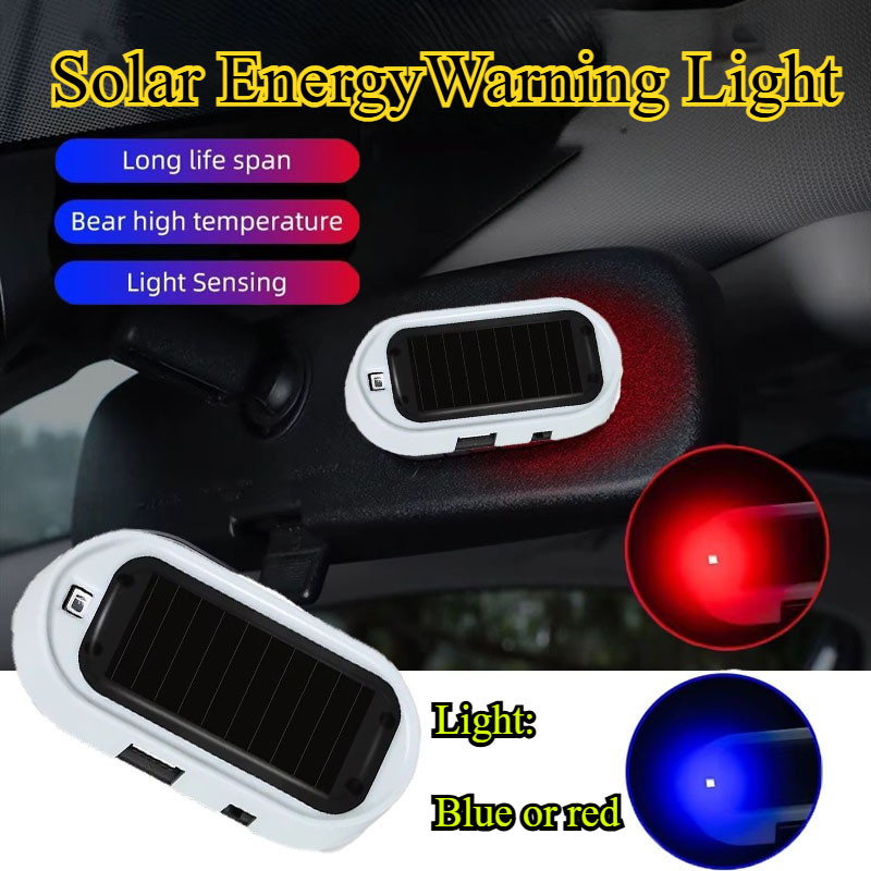 Car LED Solar Powered Fake Security Light Simulated Dummy Alarm ...