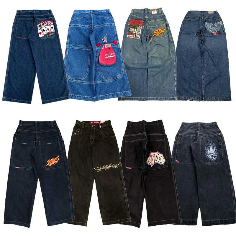 Streetwear Jnco Y2k Baggy Men High Quality Embroidered Vintage Jeans