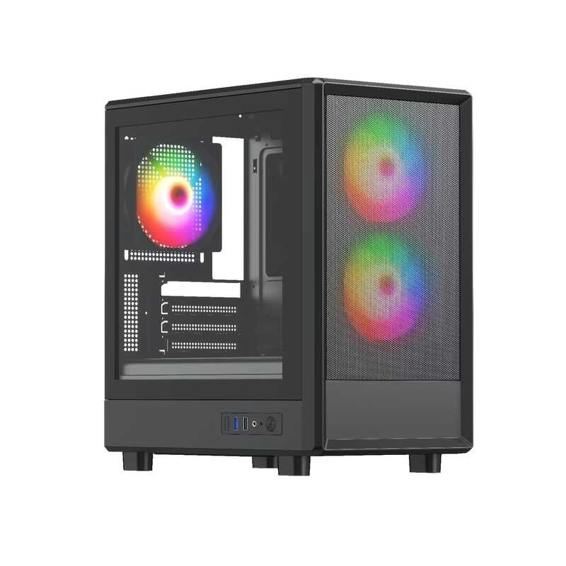Factory New MATX PC Opening Tempered Glass Side Panel Mid-Tower Mesh ...