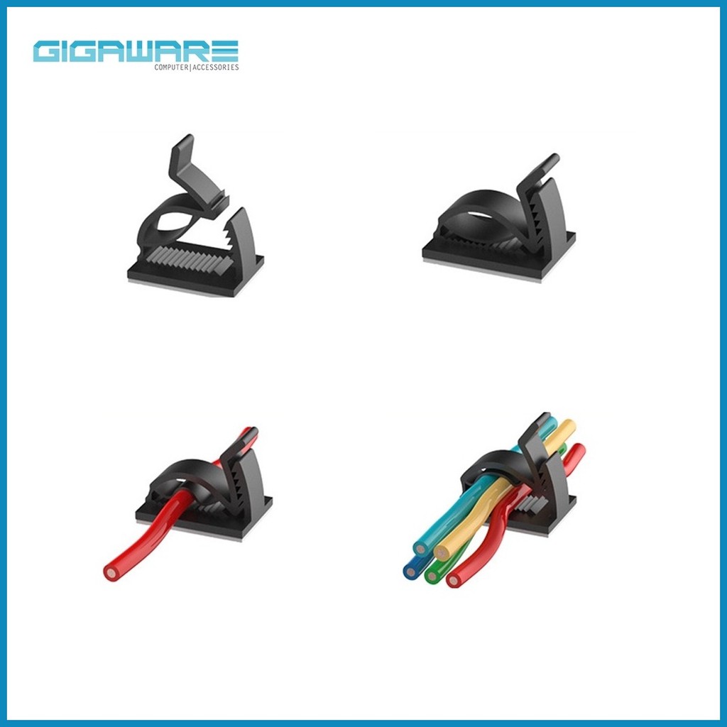 Gigaware Self-adhesive Cable Clips Management Charging Power Cord ...