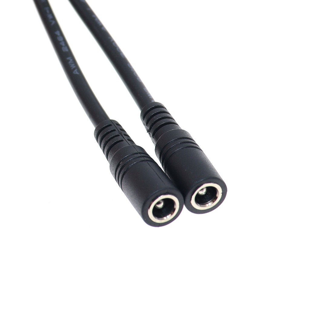 18AWG DC 5.5mm*2.5mm 5.5*2.1mm Power 2 Female to 1 Male Way Splitter ...