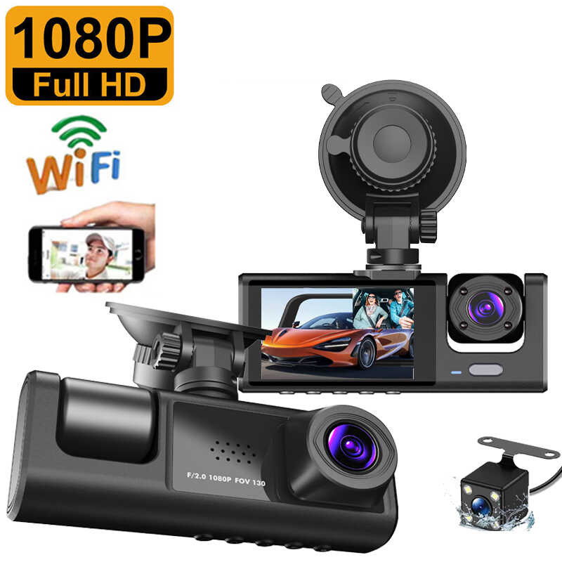 Wifi Dvr Full Hd P Dash Cam Rear View Drive Video Recorder Vehicle Black Box Night