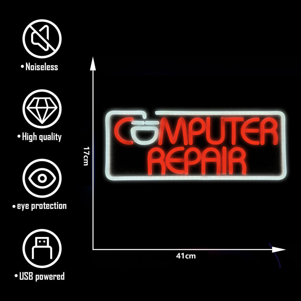 UNOLUX Computer Repair Neon Sign - Customized Business Signage for Shop ...