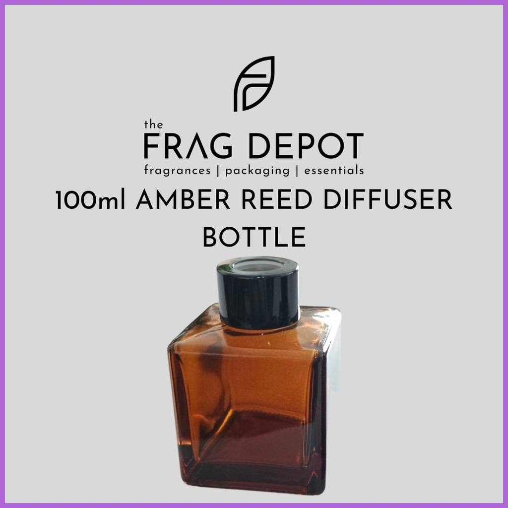 Amber Reed Diffuser bottle for home fragrances scents square 100ml/50ml ...