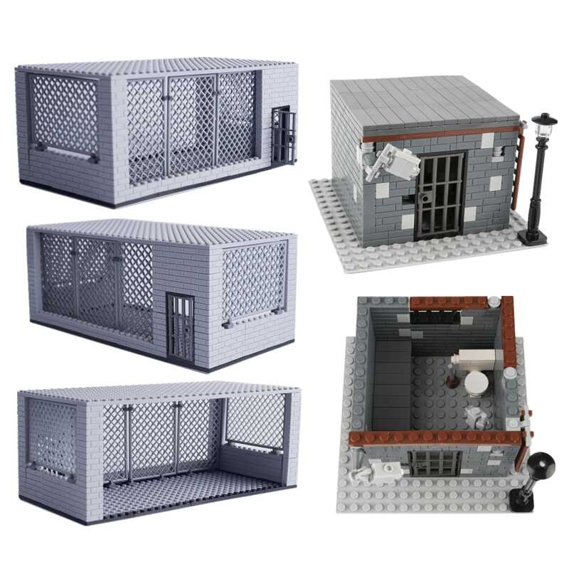 Prison 2 3 Building Blocks shopee Cell Ward Animal Cage House Model ...