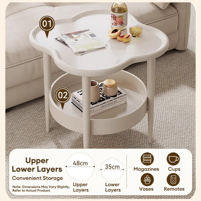 Creative Side Table Nordic Double Layer Sofa Side Table Bedside Table ...