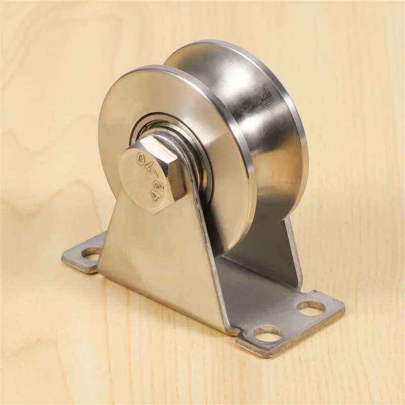 1Pack 8f8 U-Type Stainless Steel Pulley Block Mute Bearings Groove ...