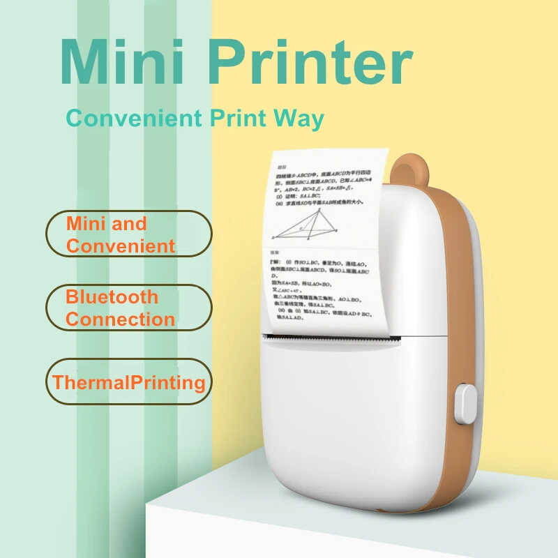 Home A8 Office Mobile Wireless Mini Sticker Barcode Printer Instant ...