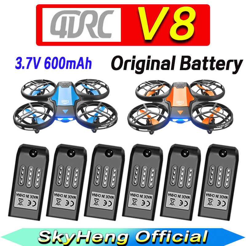 Batterie De Rechange Pour Drone 4DRC V8 - 2 Pièces, Légères, Longue Autonomie - Compatible Quadricoptère 4D-V8 - 4