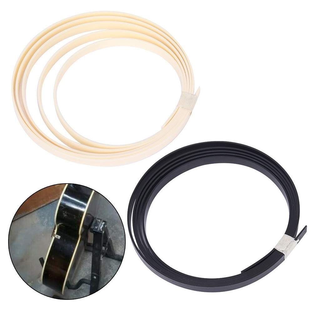 Bordure Binding Guitare Acoustique - Bande Plastique Beige 1650x6x1 Mm - Pour Réparation Et Décoration - 12