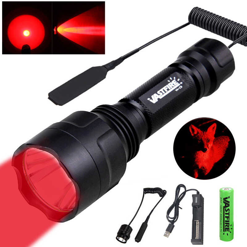 3 VASTFIRE 2 Powerful 400 Yards Red LED shopee Flashlight Tactical C8 ...