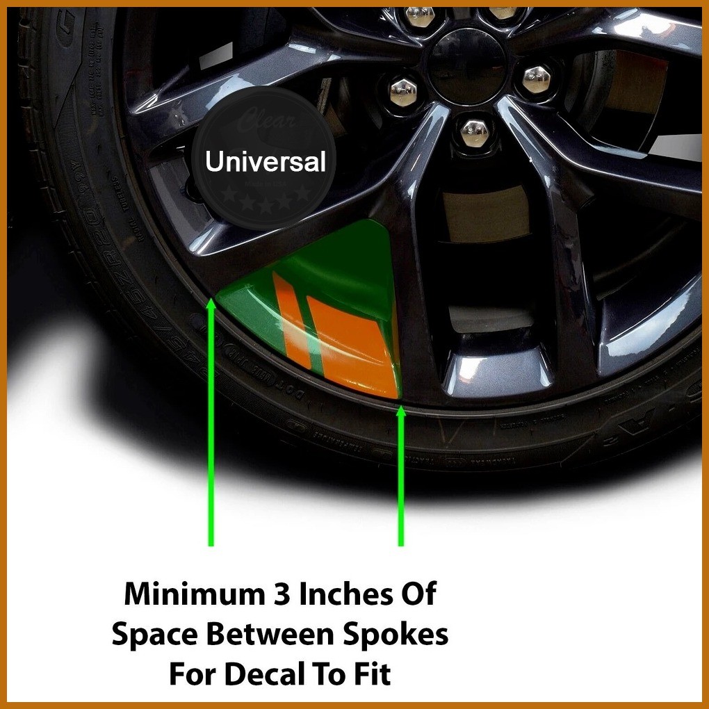 ∨ ∠ ⭕ SEAMETAL 6Pcs Car Sticker Reflective Wheel Rim Stickers Warning ...