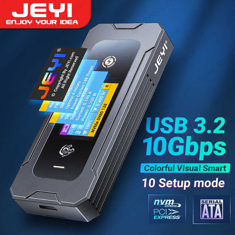 Visual Jeyi Smart M Nvme Sata Ssd Enclosure Usb Gbps Set