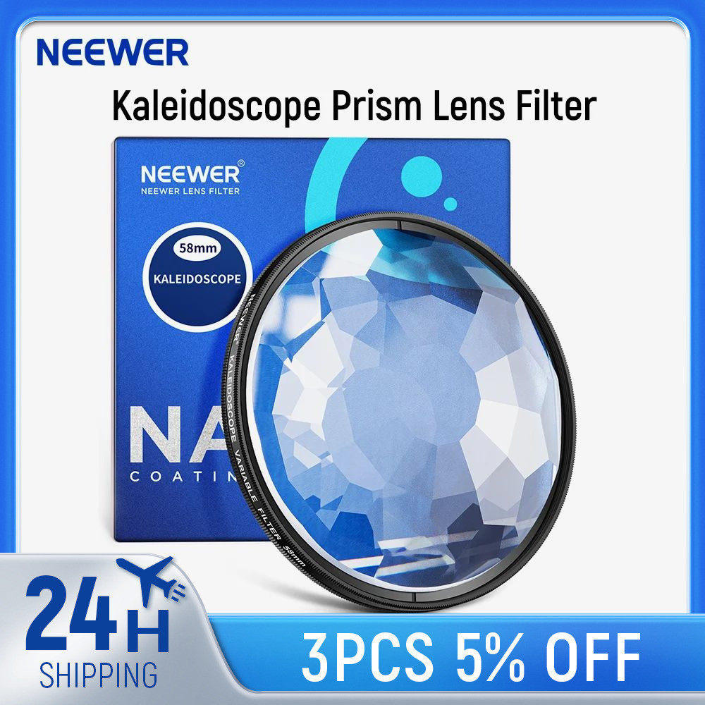 NEEWER Kaleidoscope Prism Lens Filter, Photography Prism Crystal Glass ...