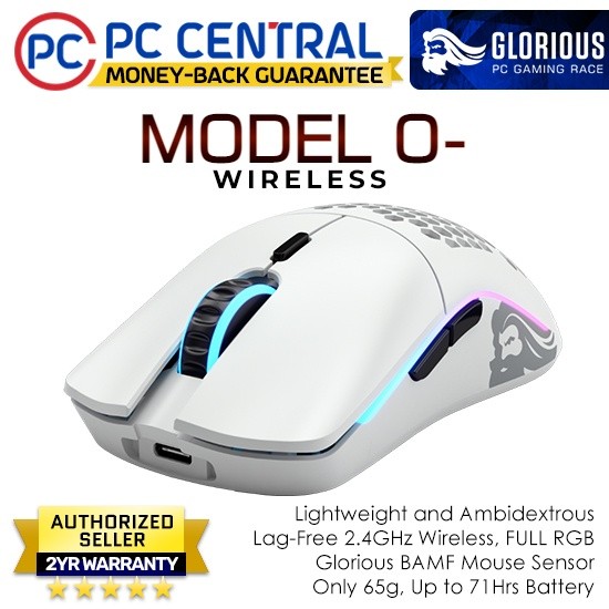 Glorious Model O Minus Wireless (Model O-) RGB Gaming Mouse Ascended ...