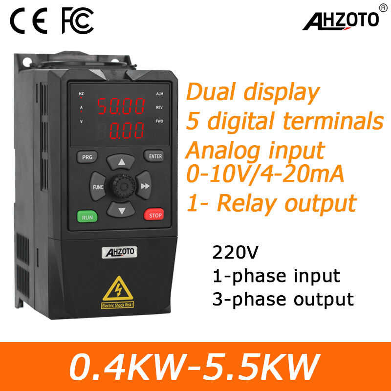 VFD COD LED Dual Display Panel KW Input Phase Output V Motor Speed ...