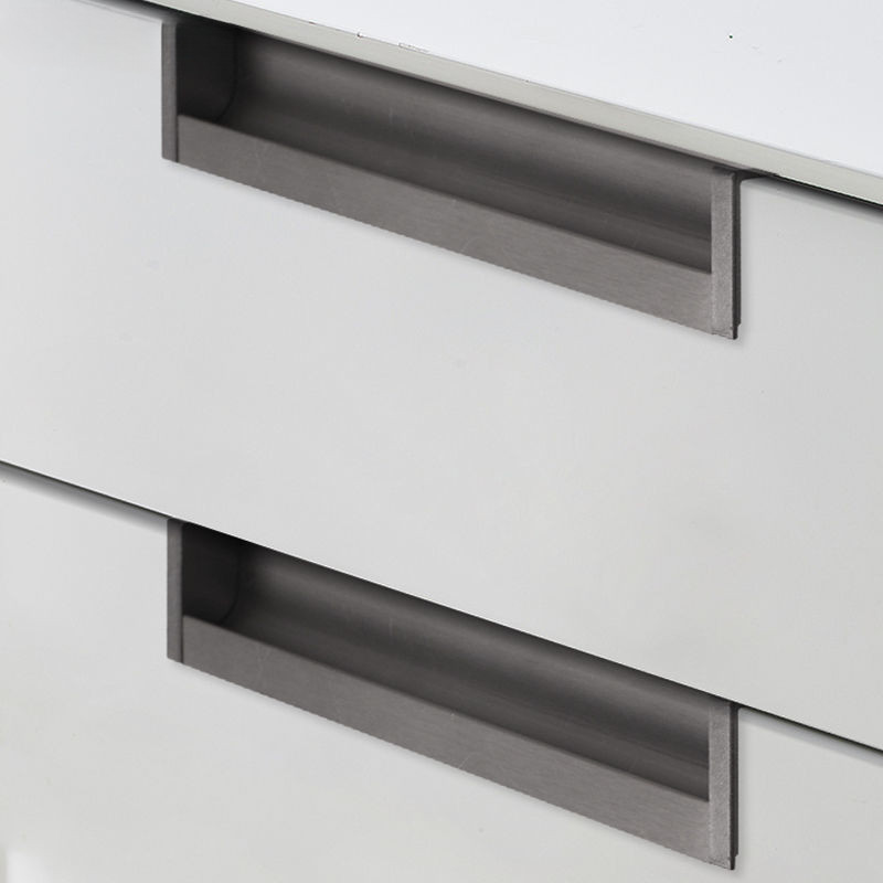 Concealed Drawer Handle Invisible Cabinet Door Handle Black Built-In ...