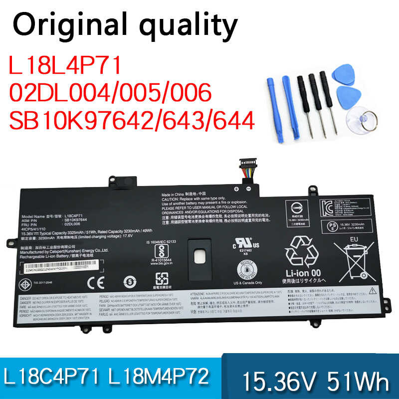 K KYUER 51Wh L18C4P71 L18L4P71 Laptop Akku für Lenovo ThinkPad X1 Yoga