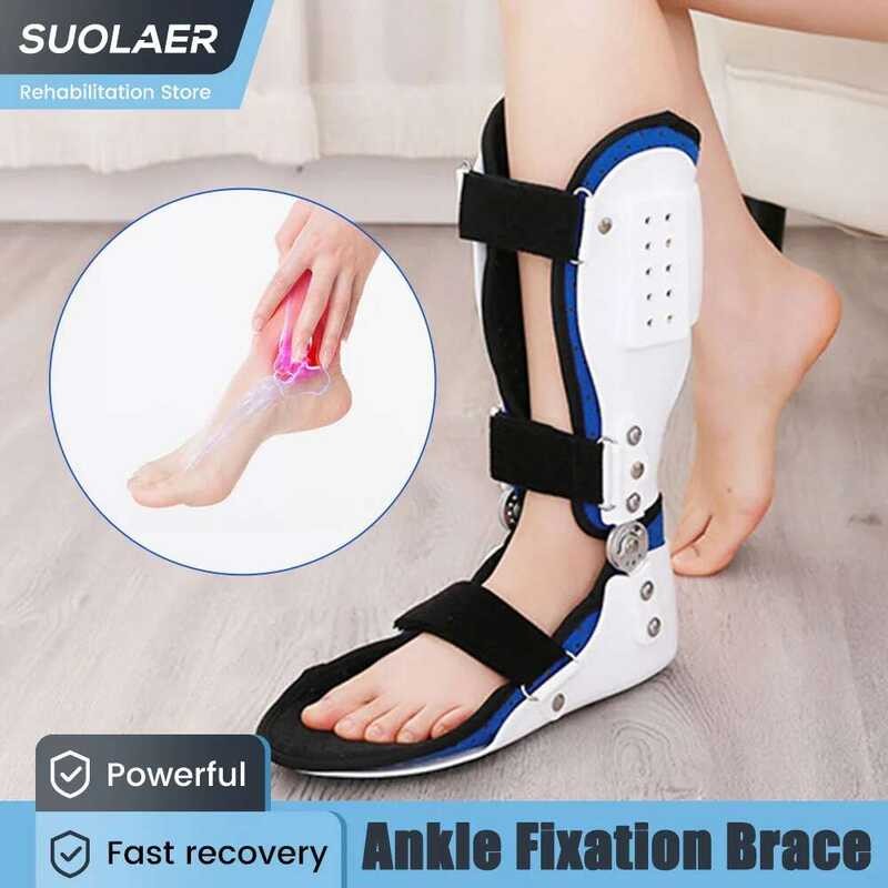 Ankle Adjustable Foot Brace Orthosis Support Ankle Joint Fixed Fracture ...