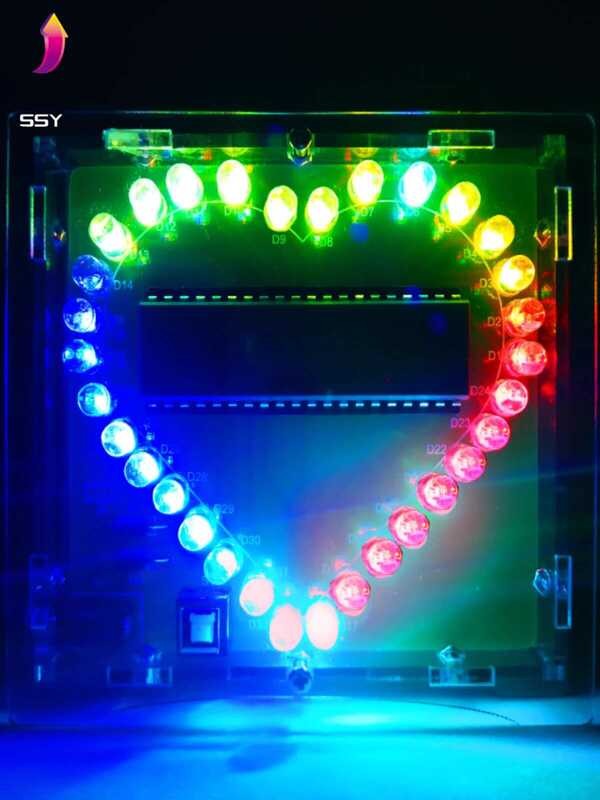 Love Kit kulay LED Heart hugis Flow Lamp Delivery Program DIY ...