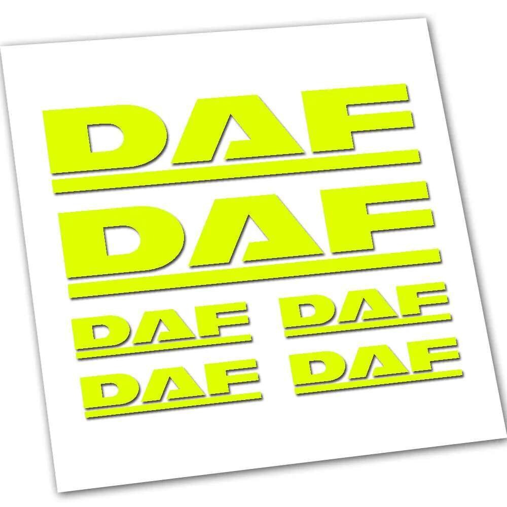 x6 pieces For DAF truck vinyl decals, graphics, body glass window ...