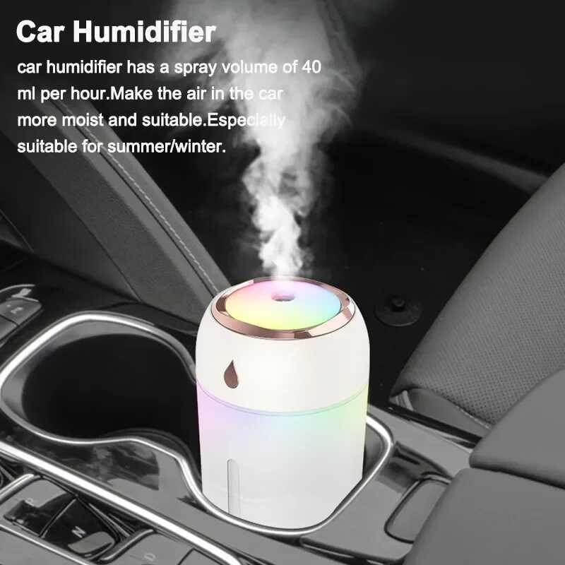 USB Mini Portable Air , Aroma Diffuser, LED Cool Light, Mist For Room ...
