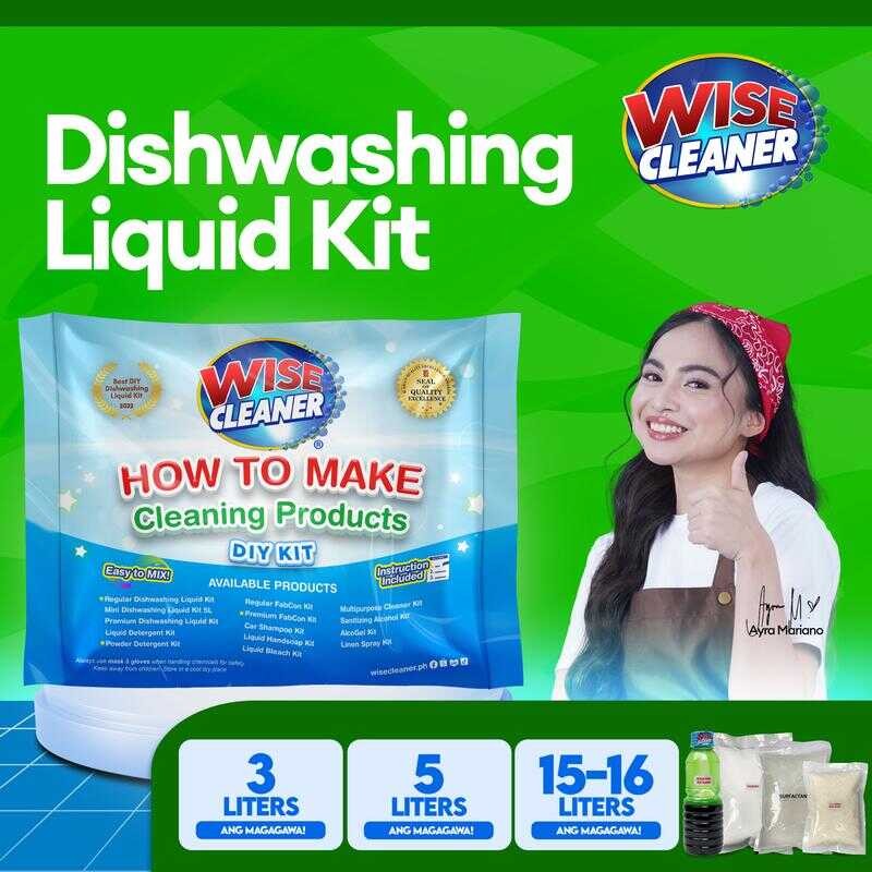 WISE CLEANER DISHWASHING LIQUID DIY KIT Household Without Bottles Set ...