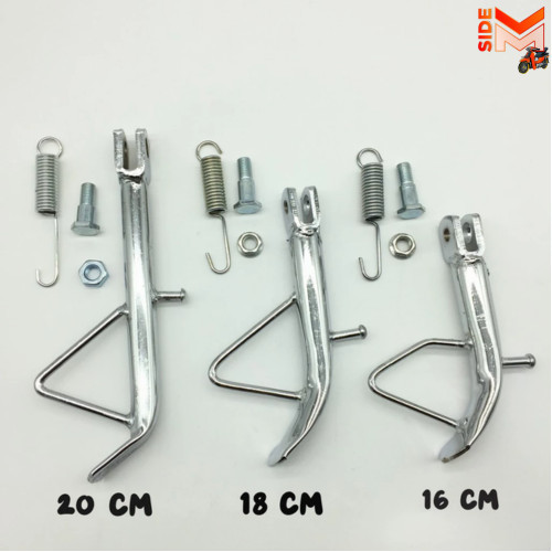 HONDA CLICK 125 MOTORCYCLE UNIVERSAL SIDE STAND SILVER/BLACK HEAVY DUTY ...