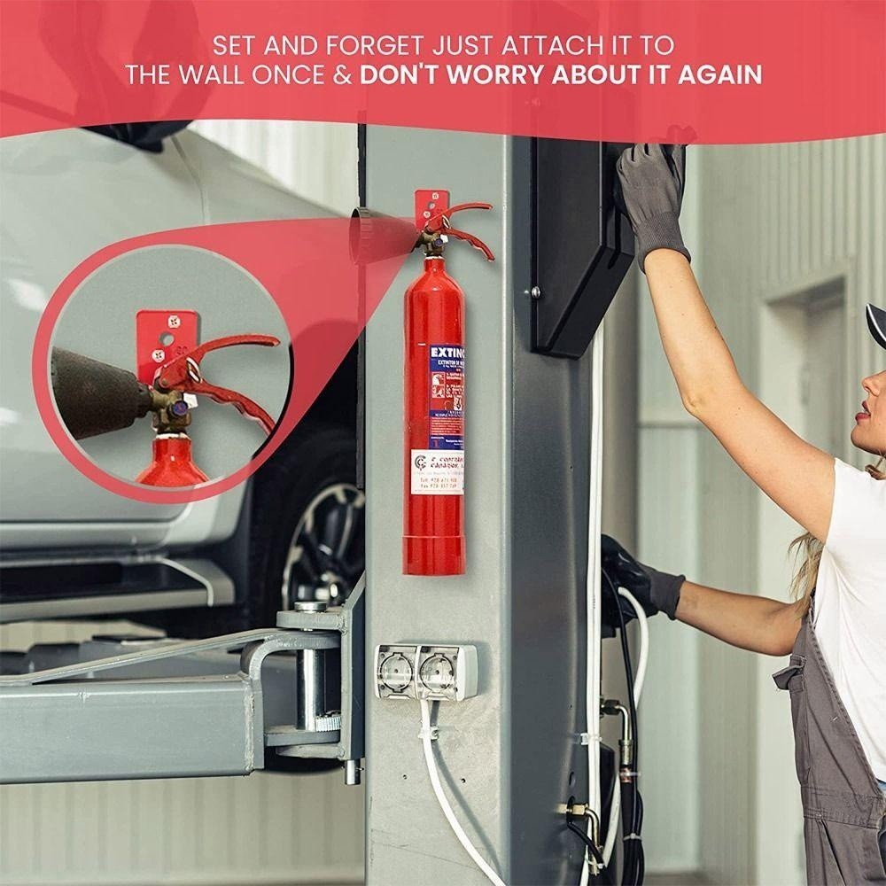 Universal Extinguisher Mount Holder L Shape Steel Fire Extinguisher ...