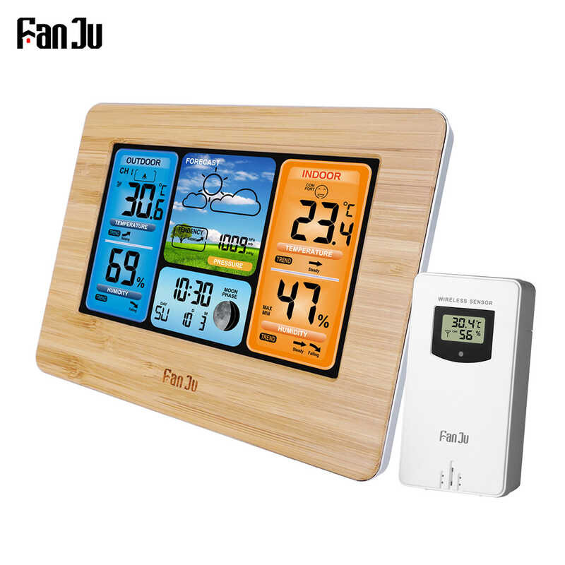 LCD Station Alarm Clock Weather Forecast Barometer Thermometer ...