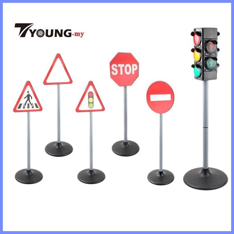 [Available] Simulation Mini Traffic Signs Light Pretend Play Toy Early ...