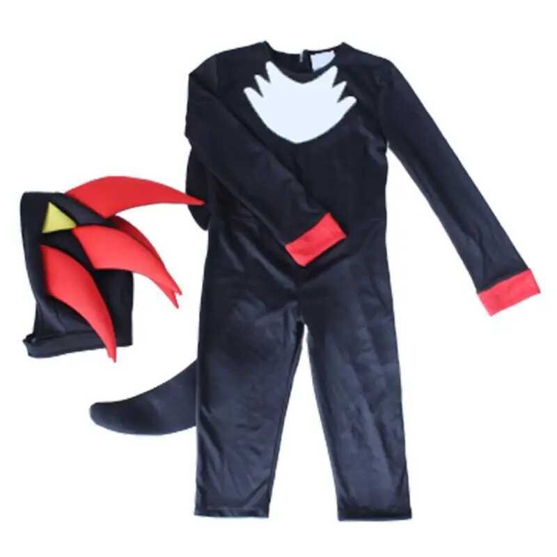 SK Sonic The Hedgehog Shadow Costume Halloween Cartoon Cosplay Suit ...