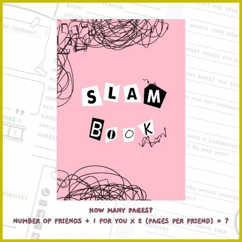 ⊙ SLAMBOOK ( SLAM BOOK SLUM BOOK AUTOGRAPH BOOK ) | Shopee Philippines