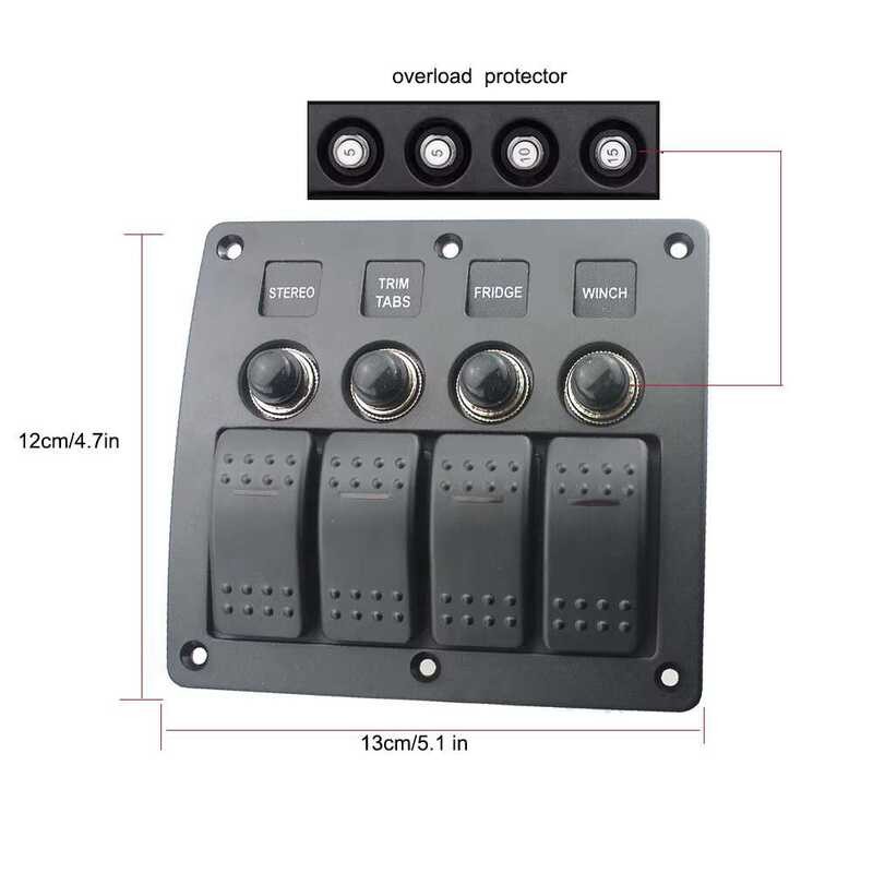 Professional production of cab accessories 4P plastic switches 3p red ...