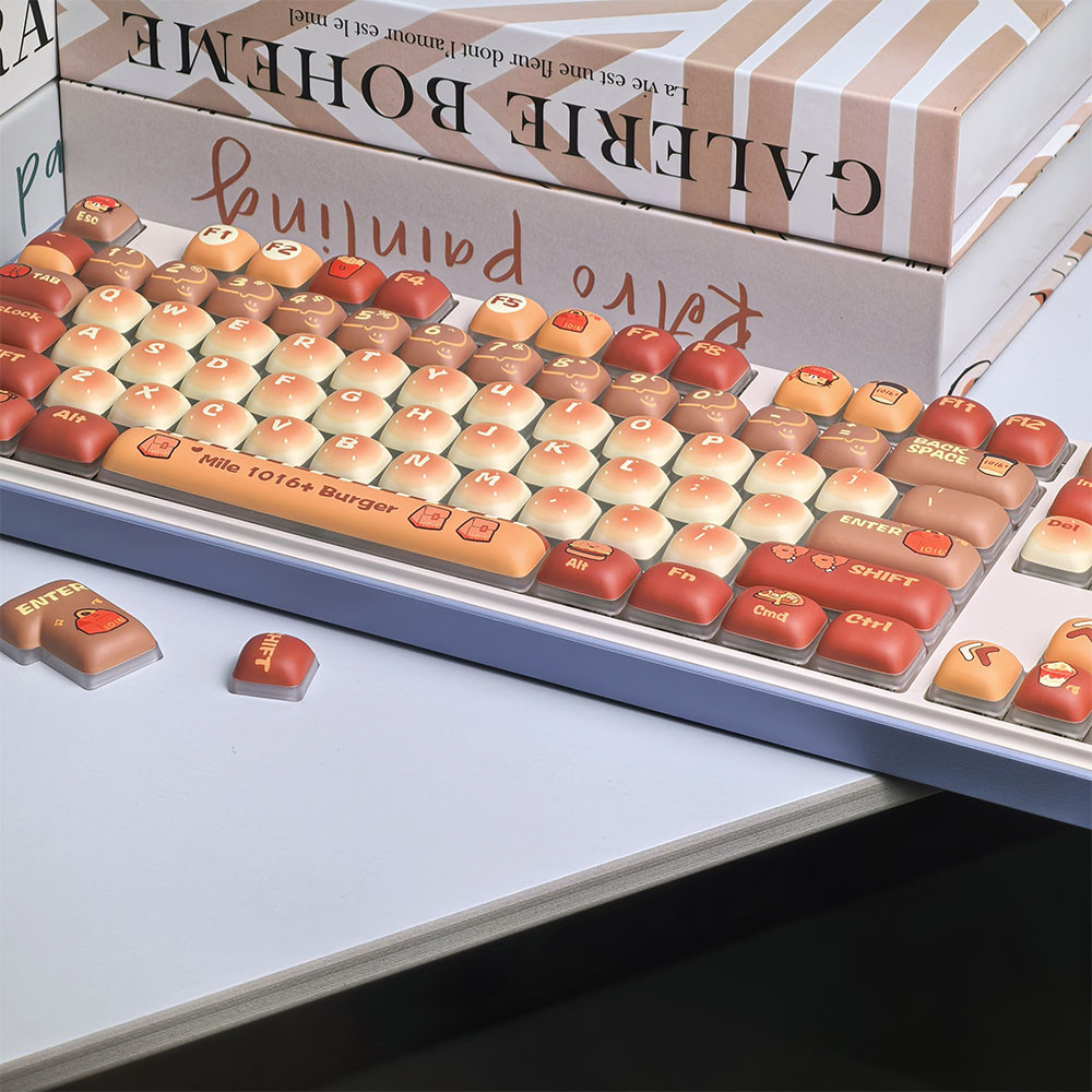 Hamburger Keycap MOG Profile PBT 120 Keys Light Transmission Wooting ...
