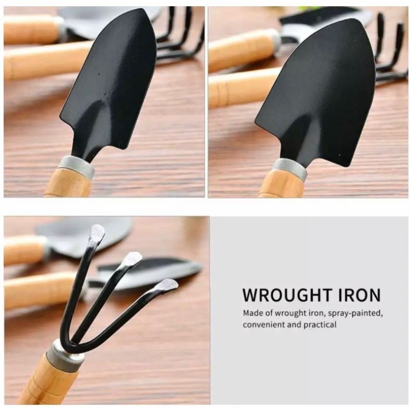 3PCS/Set Gardening Hand Tools Professional Spade Shovel Rake Home Use ...