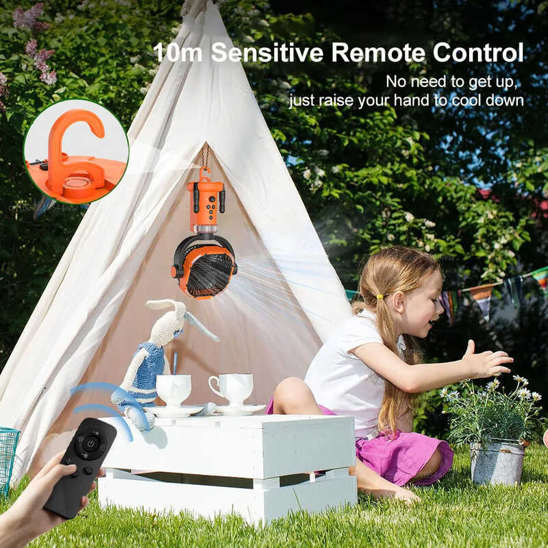 Rechargeable 20000Mah Portable Wireless Outdoor Camping Tent Ceig Fan ...
