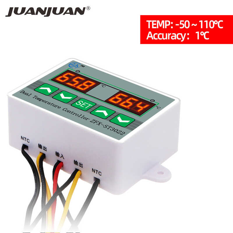 Temperature ZFX-ST3012 Dual Thermostat Controller Temp ThermoControl ...