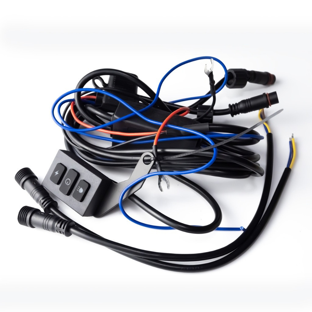 Ledin 12V 30A Fog Light Wiring Harness Relay Kit With ON/OFF Switch - Fits 5202 9009 PSX24W (MSLAWH-0010)