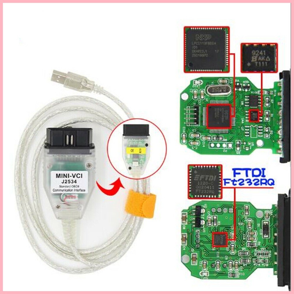 mini vci For Toyota TIS Techstream V17.20.013 FTDI FT232RQ J2534 For ...